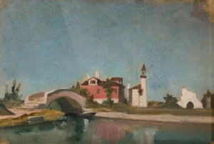 Oriental Landscape by Stanislaw Von Chlebowski Oil Painting
