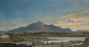 Oriental Landscape by Stanislaw Von Chlebowski Oil Painting