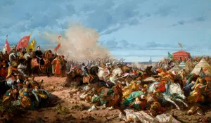 Sobieski at Vienna by Stanislaw Von Chlebowski Oil Painting