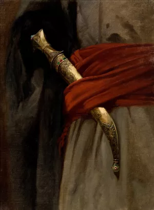 Study of a Khanjar by Stanislaw Von Chlebowski Oil Painting