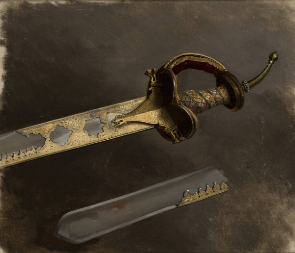 Main Product Photo of Study of a Sabre  Painting by Stanislaw Von Chlebowski