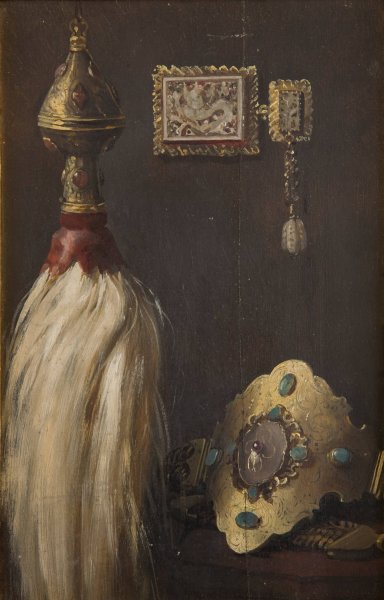 Main Product Photo of Study of a Turkish Horse-Tail Ensign and Nose-Band  Painting by Stanislaw Von Chlebowski