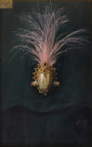 Study of an Ornamental Escuffas by Stanislaw Von Chlebowski Oil Painting