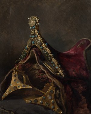 Study of Stirrups and a Saddle by Stanislaw Von Chlebowski Oil Painting