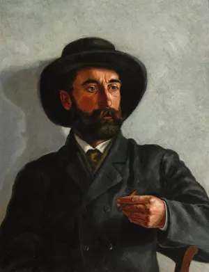 Self-portrait by Stanislaw Witkiewicz Oil Painting