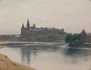 Wawel from the Vistula Side Oil painting by Stanislaw Witkiewicz