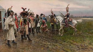 From the Napoleonic epic - Gypsy woman Oil painting by Stanislaw Wolski
