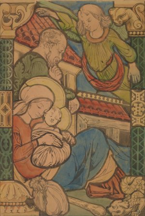 Aniol nakazujacy Jozefowi ucieczke do Egiptu by Stanislaw Wyspianski Oil Painting