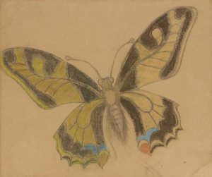 Butterfly by Stanislaw Wyspianski Oil Painting