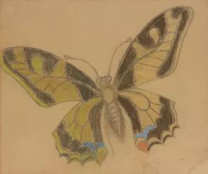 Butterfly by Stanislaw Wyspianski Oil Painting