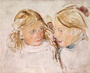 Double Portrait by Stanislaw Wyspianski Oil Painting