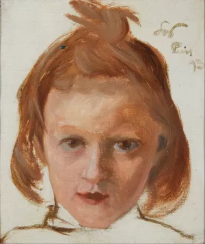 Glowa dziewczynki by Stanislaw Wyspianski Oil Painting