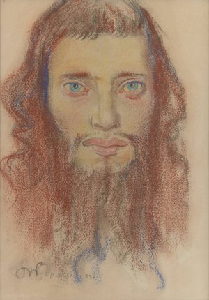Head of a Jew by Stanislaw Wyspianski Oil Painting