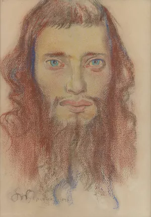 Head of a Jew by Stanislaw Wyspianski Oil Painting