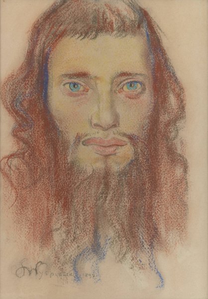 Head of a Jew  by Stanislaw Wyspianski - Hand-Painted Oil Painting Reproduction