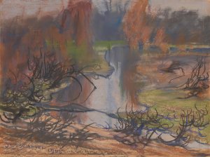 Krajobraz znad Rudawy by Stanislaw Wyspianski Oil Painting