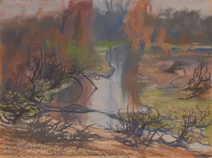 Krajobraz znad Rudawy by Stanislaw Wyspianski Oil Painting