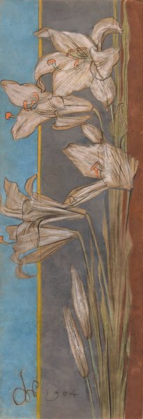 Main Product Photo of Lilie biale  Painting by Stanislaw Wyspianski