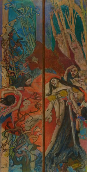 Polonia by Stanislaw Wyspianski Oil Painting