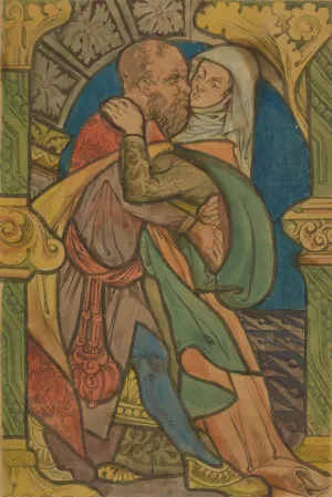 Spotkanie przy Zlotej Bramie by Stanislaw Wyspianski Oil Painting