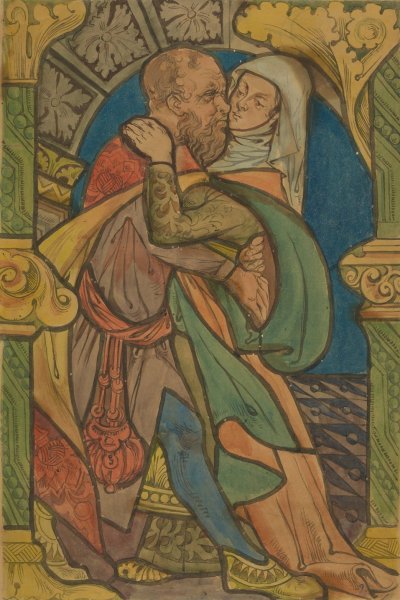 Spotkanie przy Zlotej Bramie  by Stanislaw Wyspianski - Hand-Painted Oil Painting Reproduction
