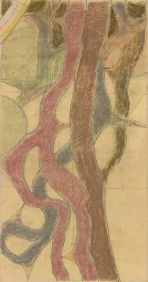 Swiety Franciszek. Projekt witraza do prezbiterium kosciola Franciszkanow w Krakowie by Stanislaw Wyspianski Oil Painting