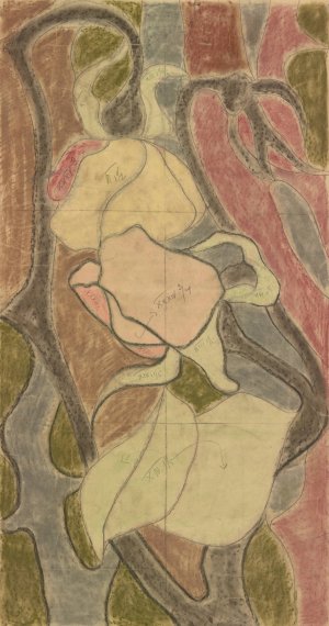 Swiety Franciszek. Projekt witraza do prezbiterium kosciola Franciszkanow w Krakowie by Stanislaw Wyspianski Oil Painting