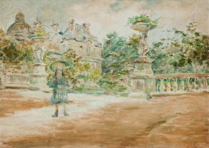 The Luxembourg Garden in Paris by Stanislaw Wyspianski Oil Painting