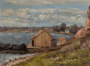 Landscape by Stanislaw Zukowski Oil Painting