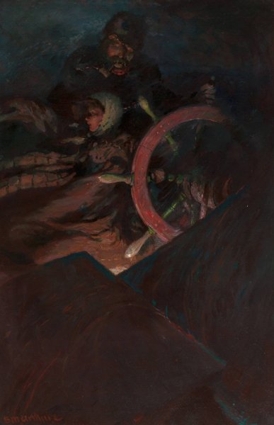 The Wreck of Hesperus  by Stanley Massey Arthurs - Hand-Painted Oil Painting Reproduction