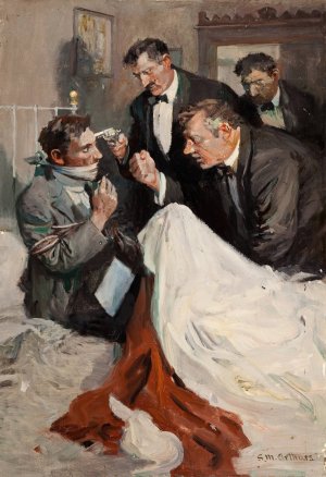Traveler for the Firm; Mr. Jones Goes to Paris by Stanley Massey Arthurs Oil Painting