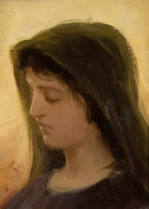 Head of Madonna Oil painting by Stefan Bakalowicz