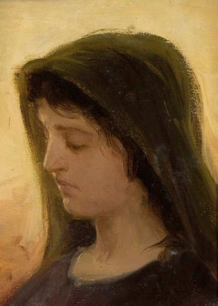 Main Product Photo of Head of Madonna  Painting by Stefan Bakalowicz