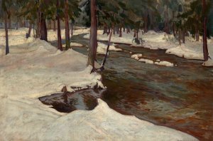 Forest Stream by Stefan Filipkiewicz Oil Painting
