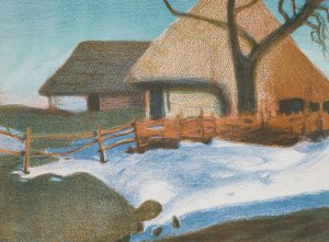 Rural landscape by Stefan Filipkiewicz Oil Painting