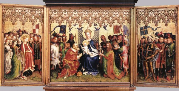 Altarpiece of the Patron Saints of Cologne by Stefan Lochner - Hand-Painted Oil Painting Reproduction
