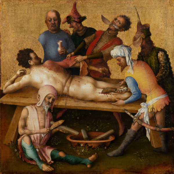 Martyrdom of St Bartholomew  by Stefan Lochner - Hand-Painted Oil Painting Reproduction