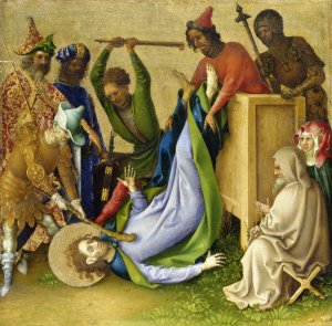 Martyrdom of St James the Younger Oil painting by Stefan Lochner