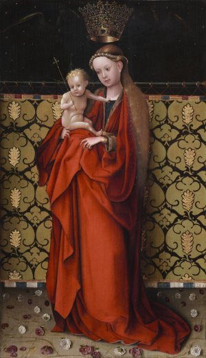 The Virgin Crowned by Angels by Stefan Lochner Oil Painting