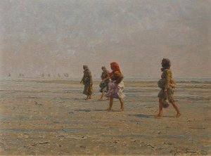 Gradeser Frauen by Stefan Simony Oil Painting