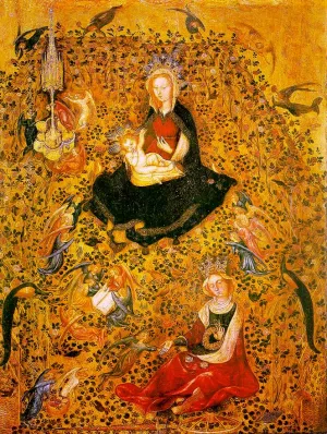 Madonna in the Rosary by Stefano Da Zevio - Oil Painting Reproduction