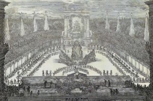 Marriage of Cosimo III and Margherita Luisa d'Orleans by Stefano Della Bella Oil Painting
