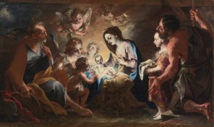 Adoration Of The Shepherds by Stefano Maria Legnani Oil Painting