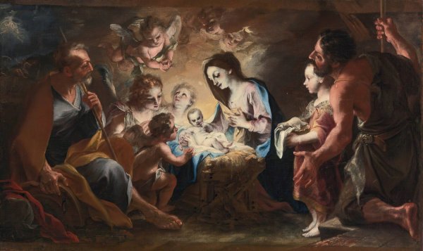 Adoration Of The Shepherds by Stefano Maria Legnani - Hand-Painted Oil Painting Reproduction