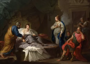 Antiochus Yearning For Stratonice by Stefano Pozzi Oil Painting