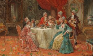 A Merry Company by Stephan Sedlacek Oil Painting