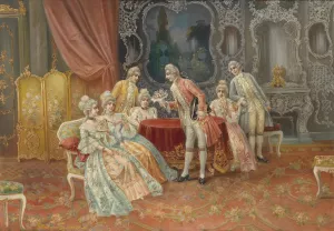 Der Antrag by Stephan Sedlacek Oil Painting