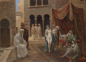 Sklavenmarkt by Stephan Sedlacek Oil Painting