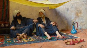 A Moment of Rest by Stephen Wilson Van Schaick Oil Painting