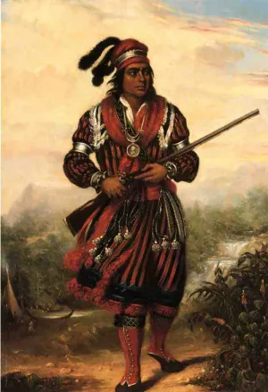 Portrait of a Seminole Chief, North America by Stuart Westmacott - Oil Painting Reproduction